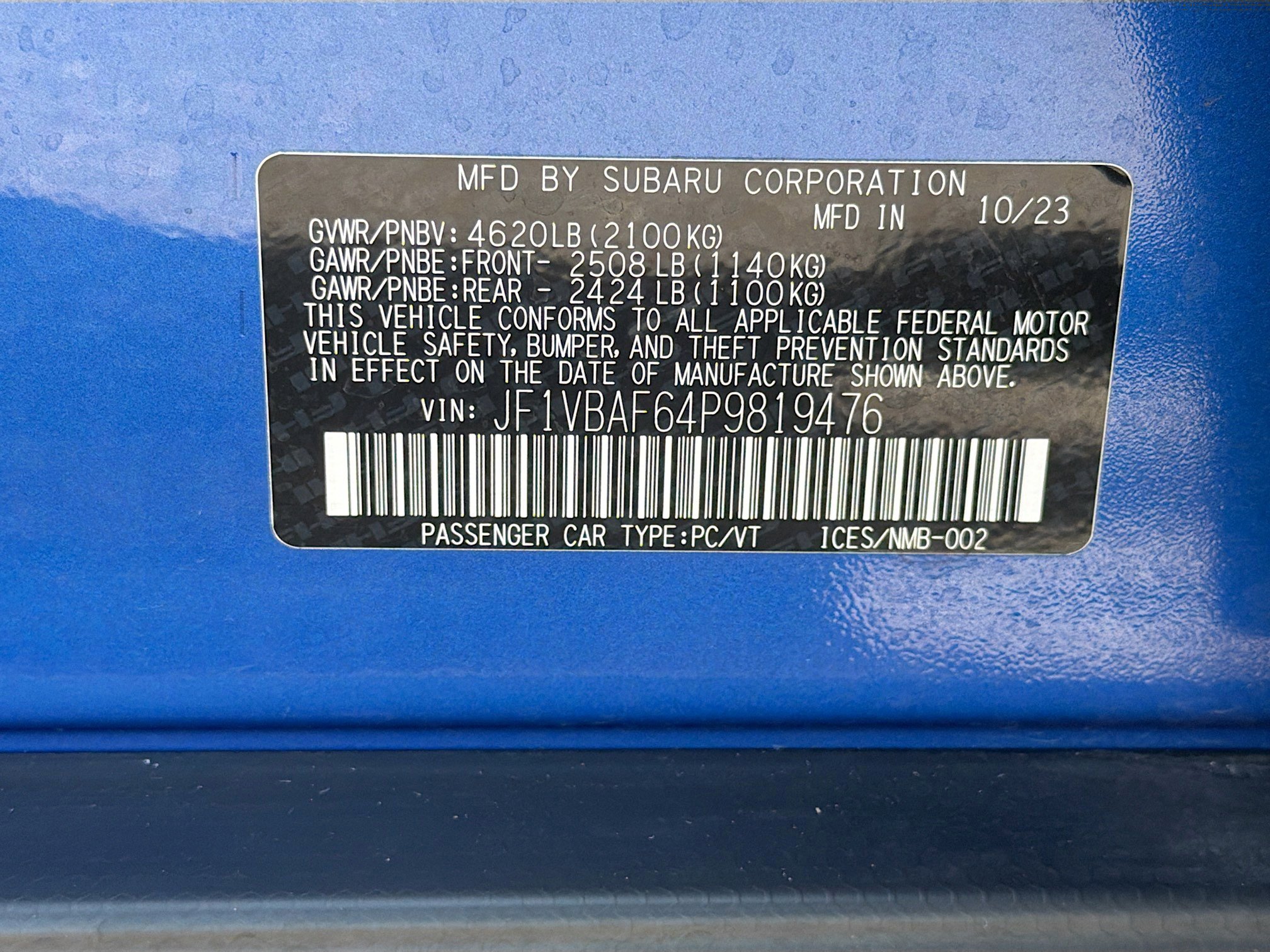 Certified 2023 Subaru WRX Premium AWD/4WD image 41