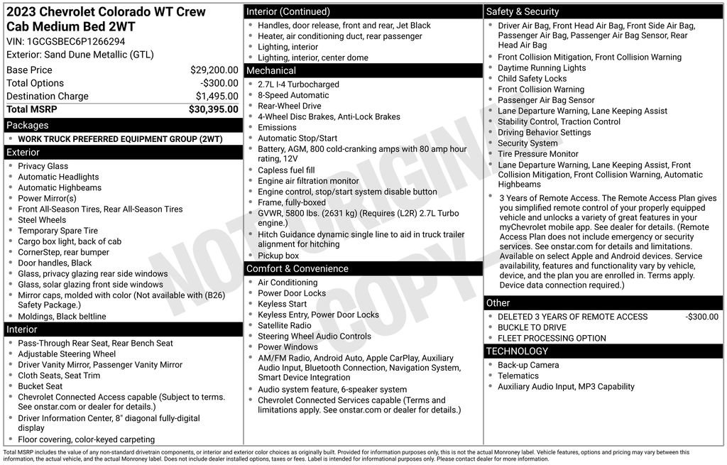 Certified 2023 Chevrolet Colorado W/T RWD image 3
