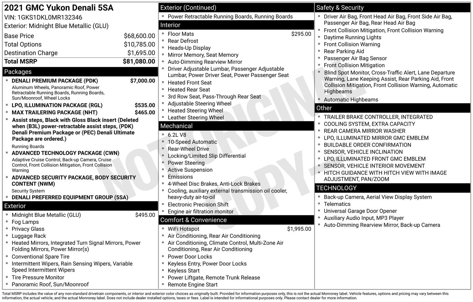 Used 2021 GMC Yukon Denali w/ Denali Premium Package image 9