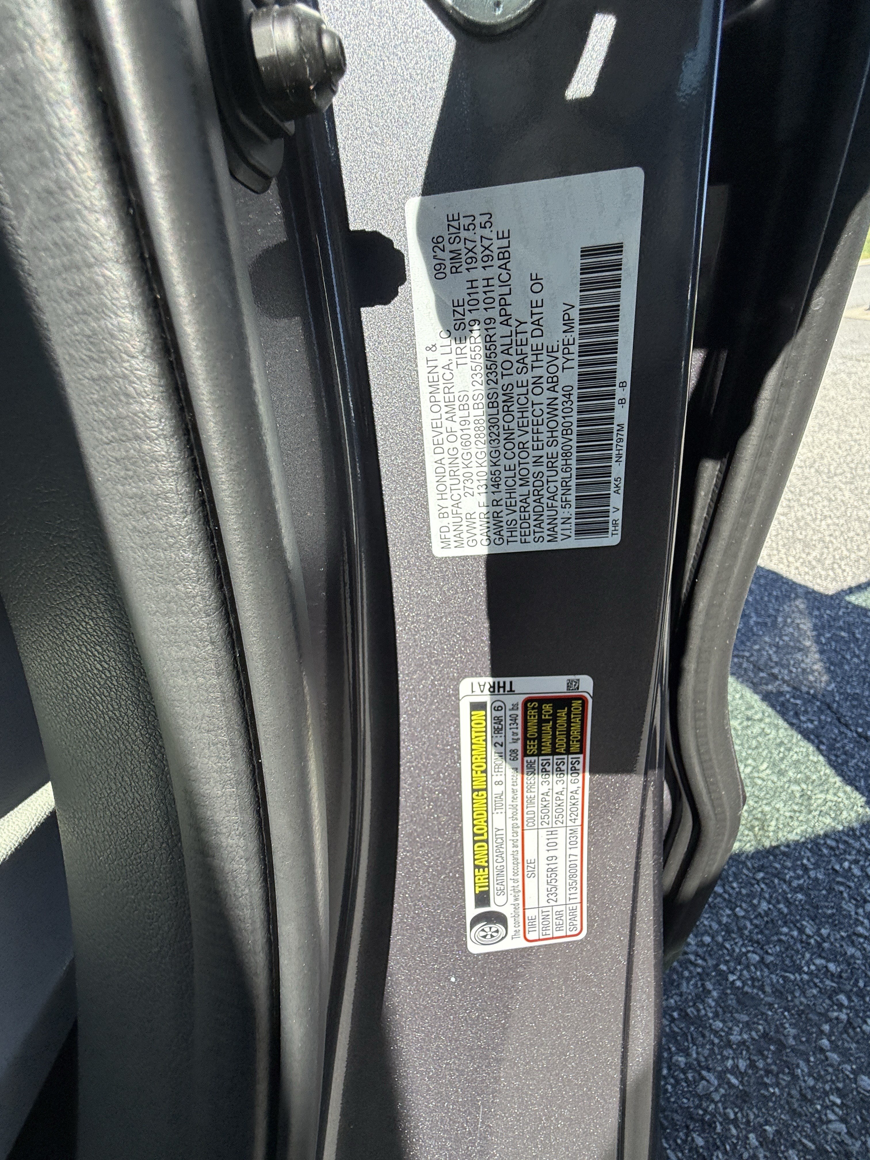 New 2027 Honda Odyssey Touring image 38