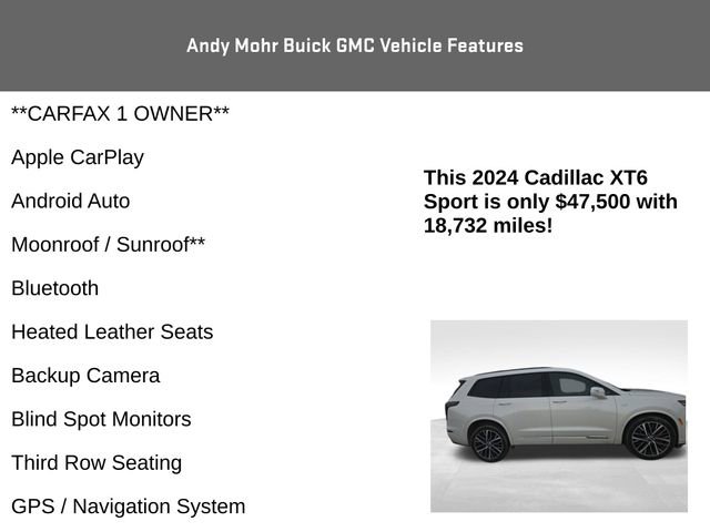 Used 2024 Cadillac XT6 Sport w/ Technology Package AWD/4WD image 4