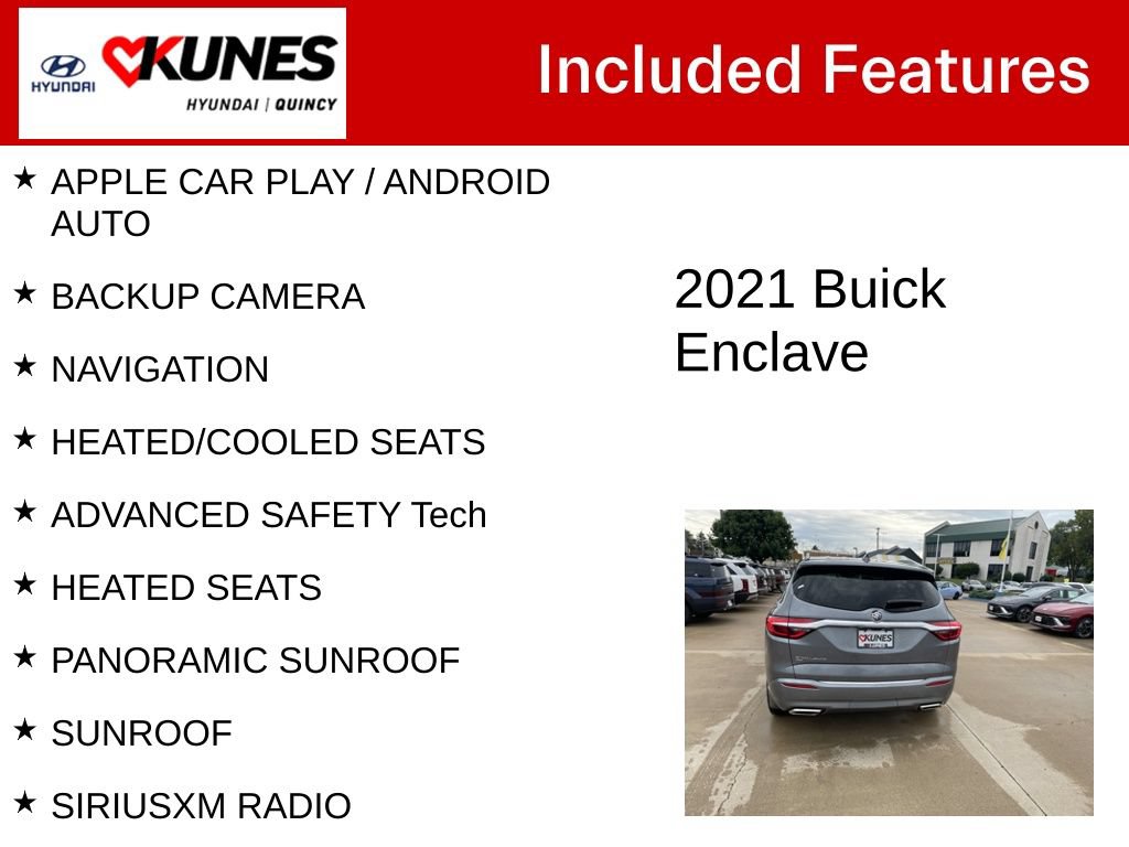Used 2021 Buick Enclave Avenir w/ Avenir Technology Package AWD/4WD image 2