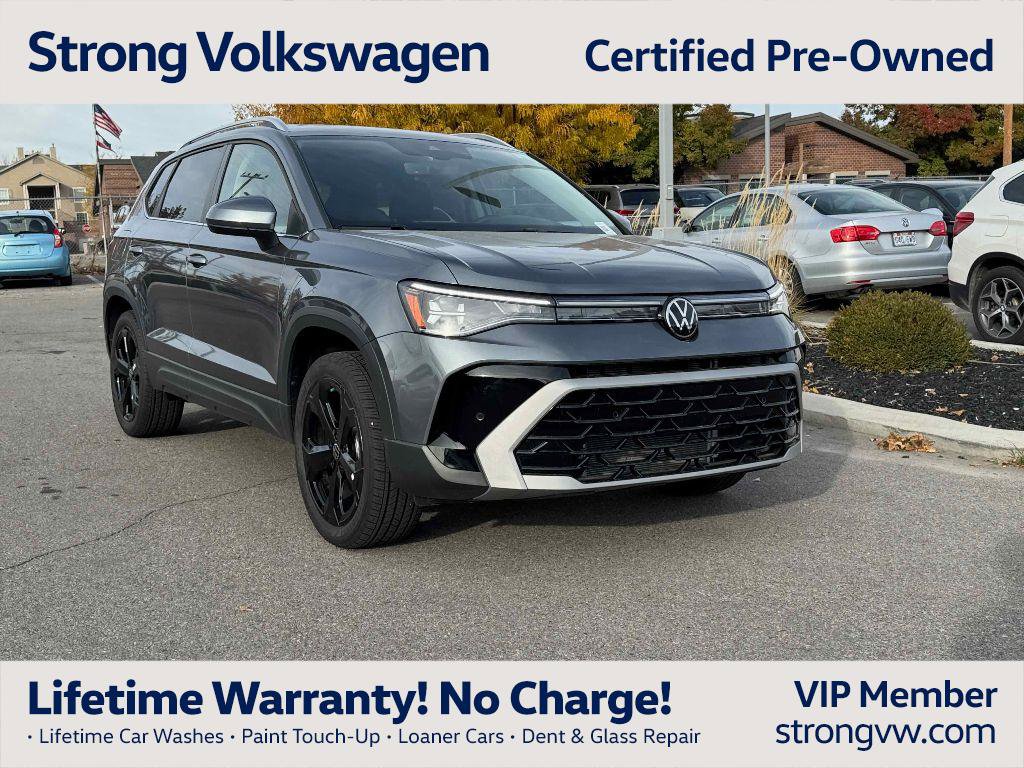 Certified 2025 Volkswagen Taos SEL w/ Black Wheel Plus Package image 1