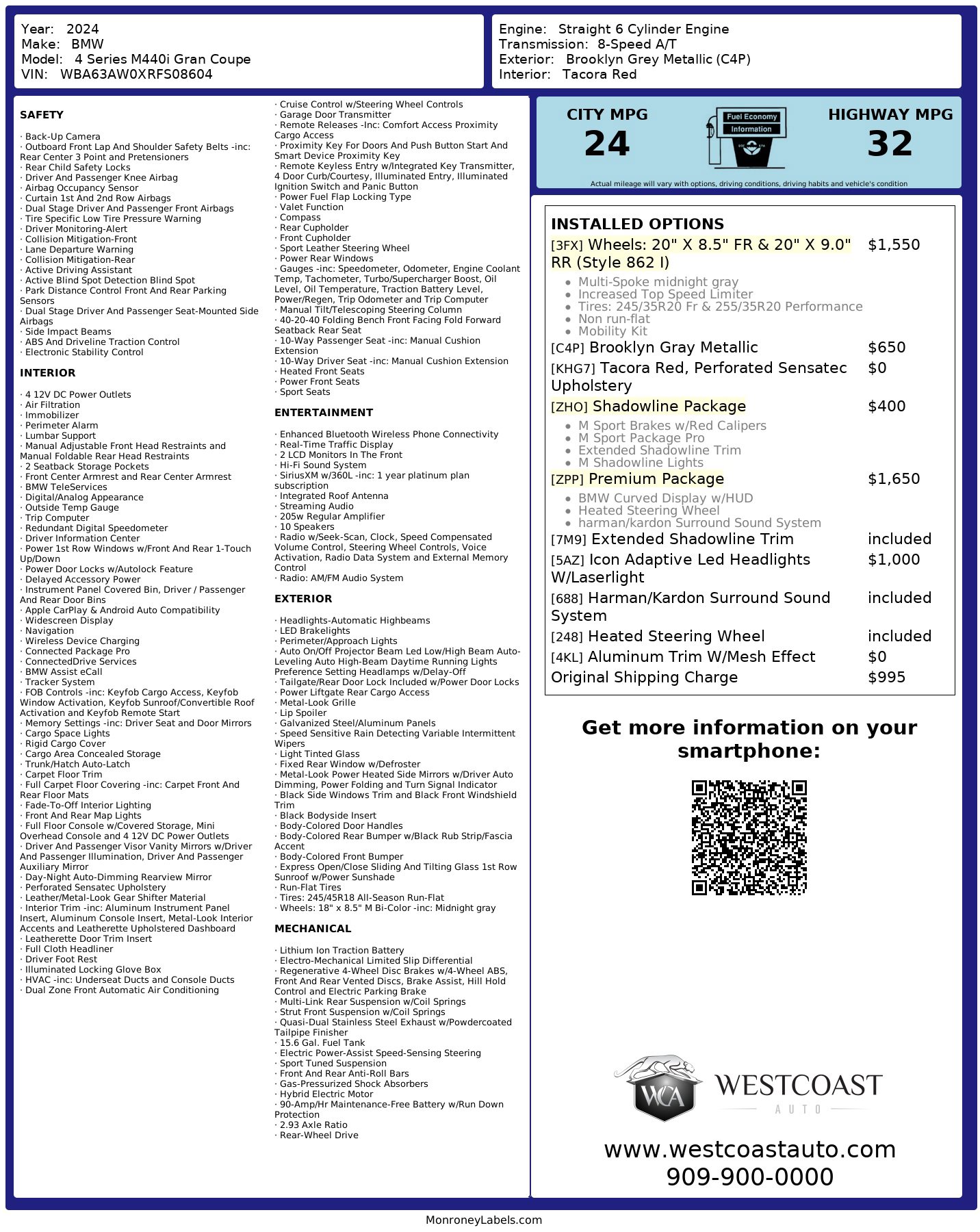 Used 2024 BMW M440i Gran Coupe w/ Premium Package image 13