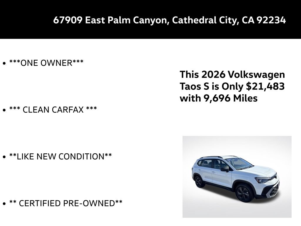 Used 2026 Volkswagen Taos S FWD image 5