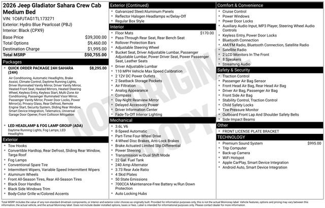 New 2026 Jeep Gladiator Sport AWD/4WD image 34