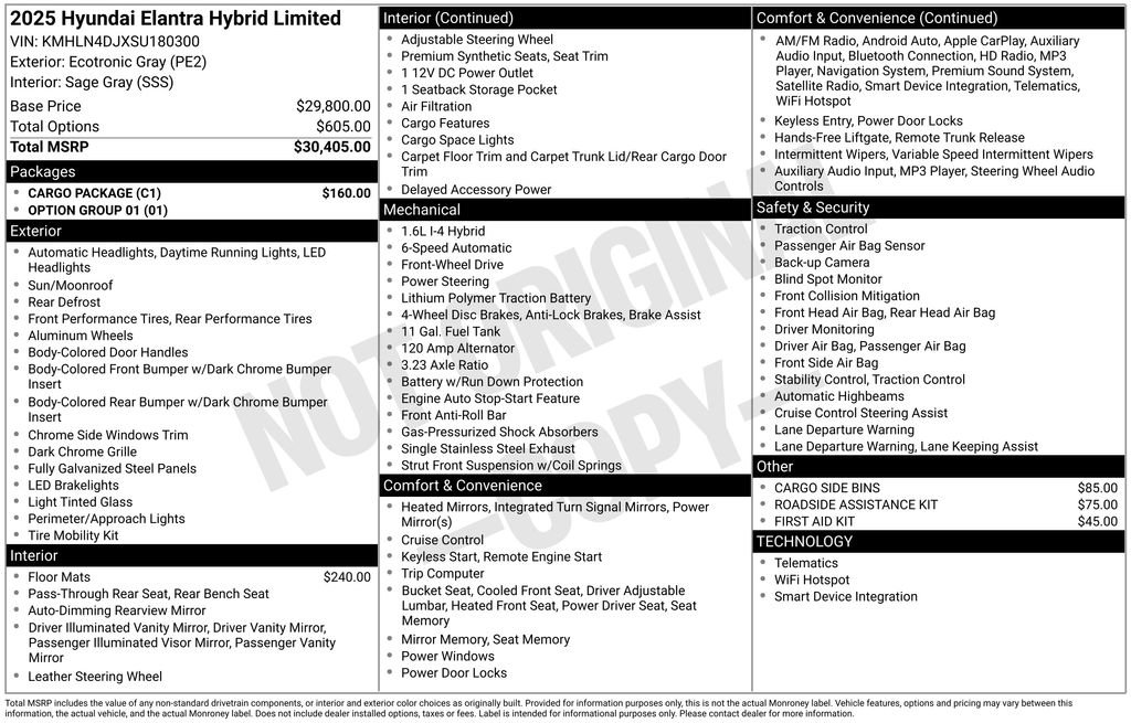New 2025 Hyundai Elantra Limited w/ Cargo Package image 4