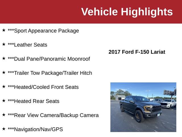 Used 2017 Ford F150 Lariat w/ Equipment Group 502A Luxury AWD/4WD image 10