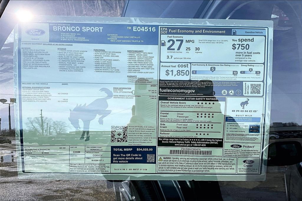 New 2026 Ford Bronco Sport Big Bend image 13