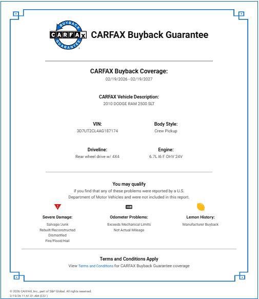 Used 2010 Dodge Ram 2500 Truck SLT AWD/4WD image 39