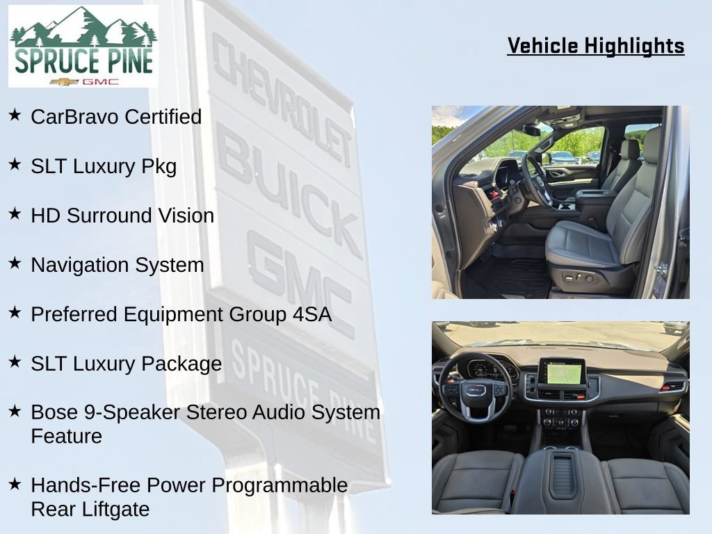 Certified 2023 GMC Yukon SLT w/ SLT Luxury Package RWD image 9