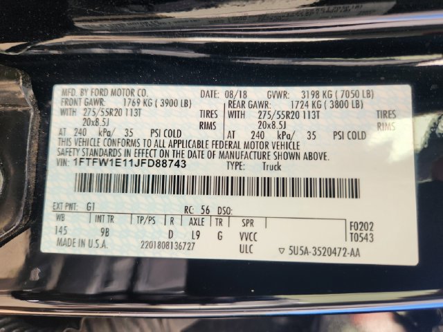 Certified 2018 Ford F150 Platinum w/ Equipment Group 701A Luxury AWD/4WD image 27