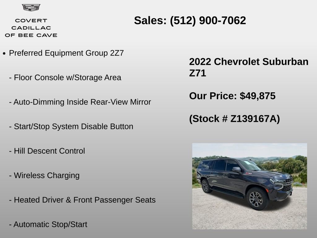 Used 2022 Chevrolet Suburban Z71 w/ Luxury Package AWD/4WD image 12