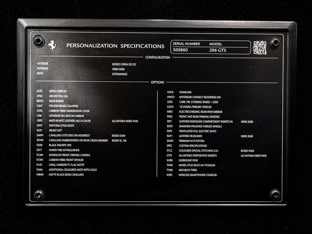 Certified 2024 Ferrari 296 GTS RWD image 42