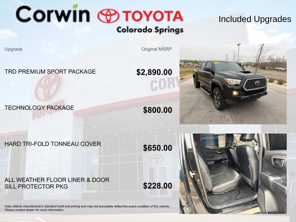 Used 2019 Toyota Tacoma TRD Sport w/ TRD Premium Sport Package AWD/4WD image 4