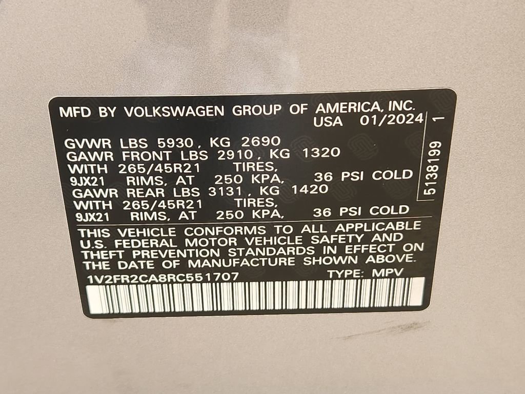 Used 2024 Volkswagen Atlas SEL Premium R-Line AWD/4WD image 38