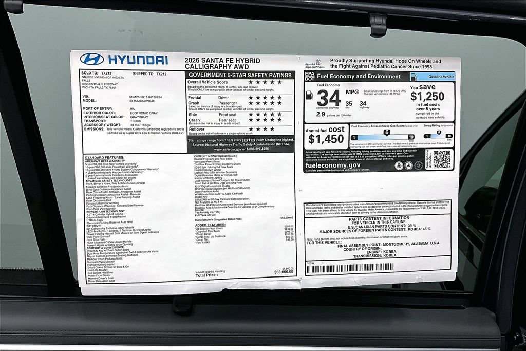 New 2026 Hyundai Santa Fe Calligraphy AWD/4WD image 33