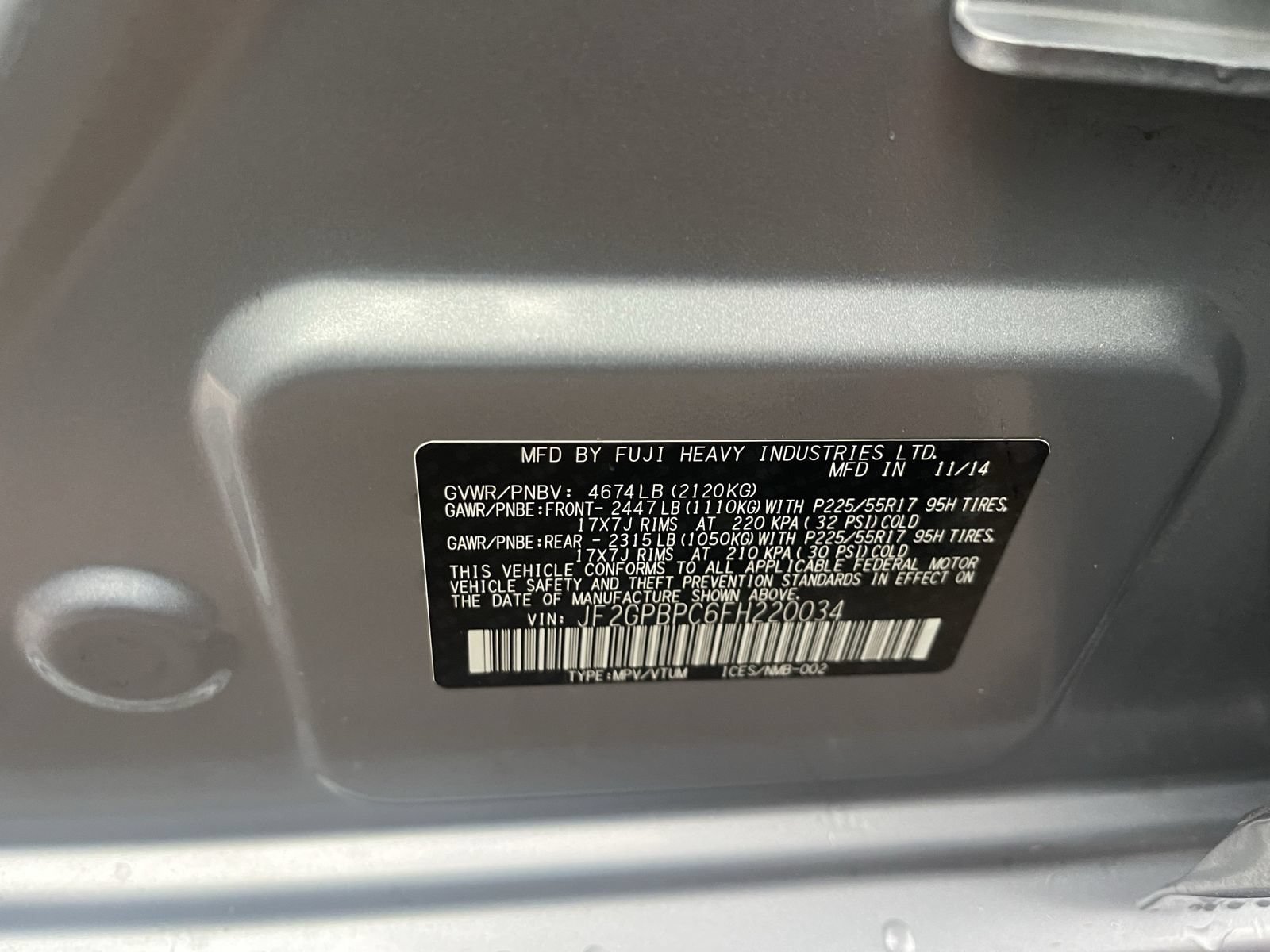 Used 2015 Subaru Crosstrek Touring AWD/4WD image 12