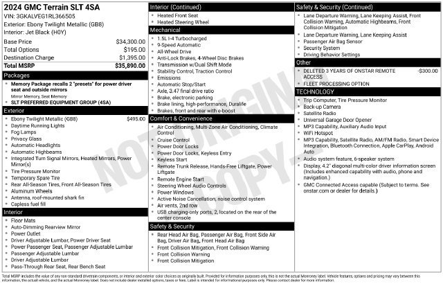 Used 2024 GMC Terrain SLT AWD/4WD image 44