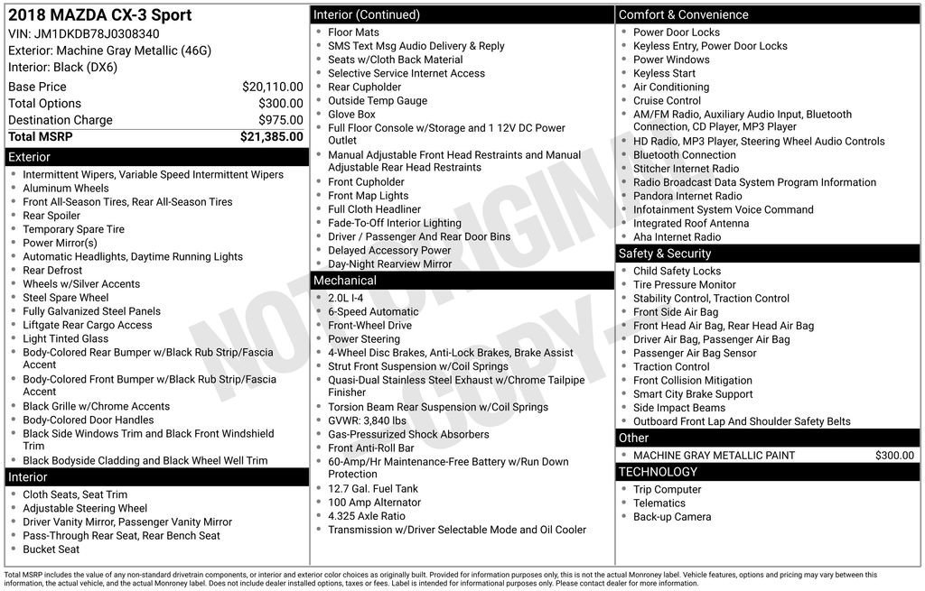 Used 2018 MAZDA CX-3 Sport image 6