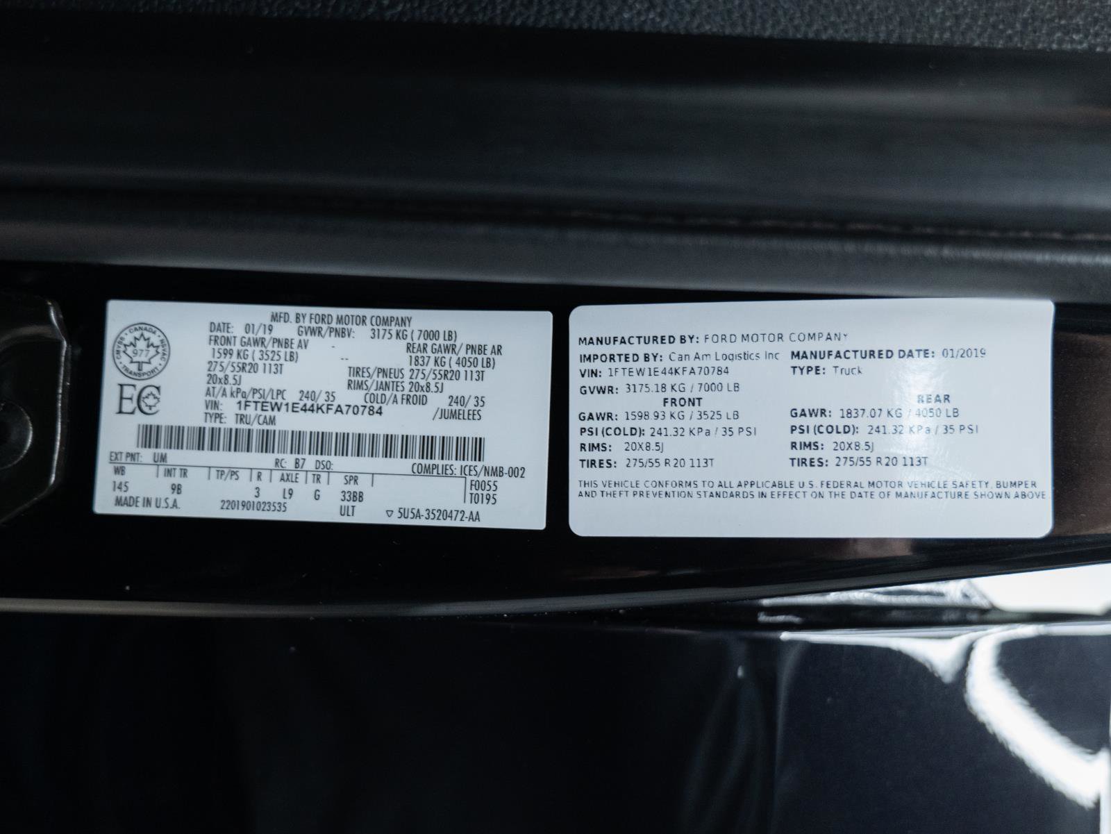 Used 2019 Ford F150 Platinum w/ Technology Package image 58