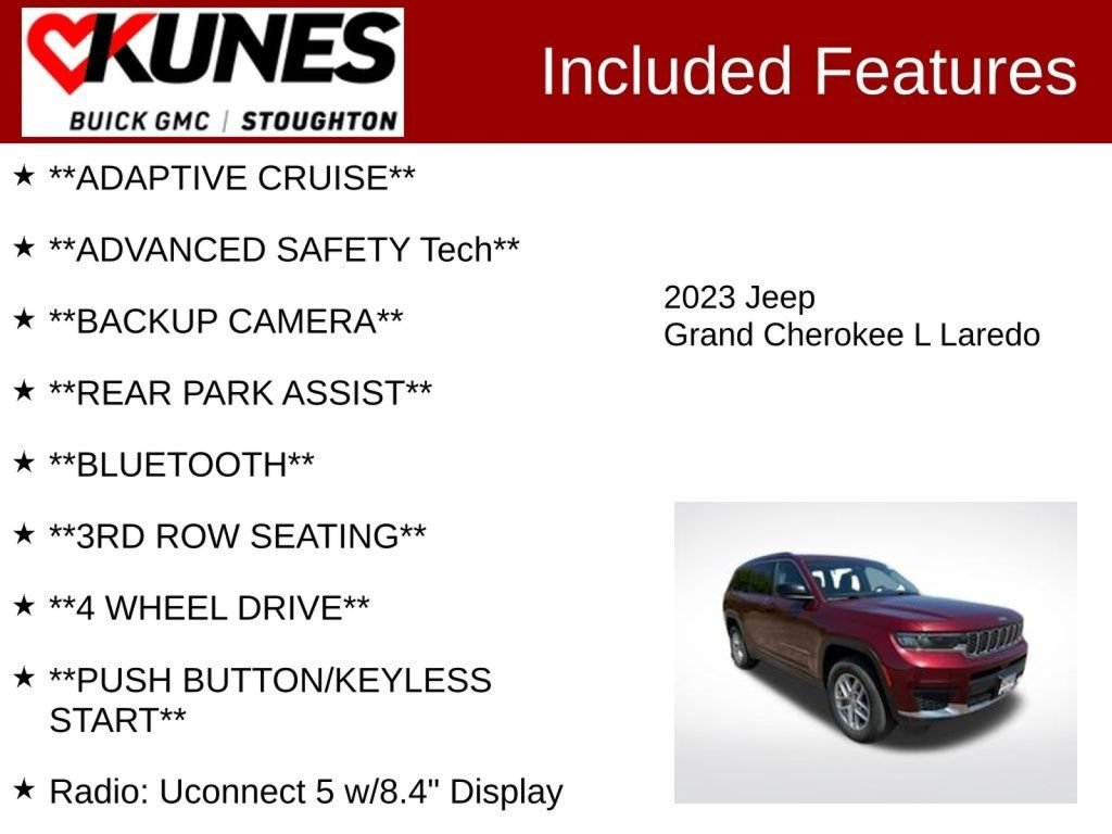 Used 2023 Jeep Grand Cherokee L Laredo AWD/4WD image 4
