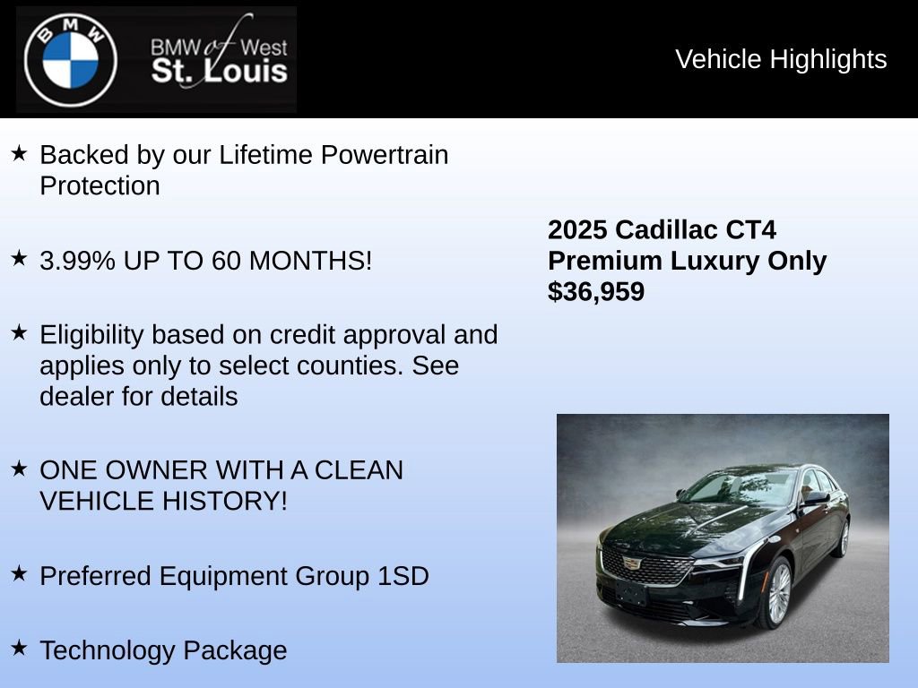 Used 2025 Cadillac CT4 Premium Luxury image 7