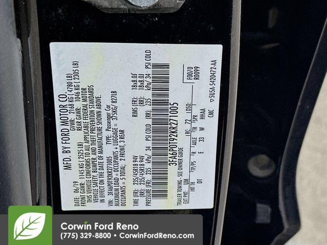 Certified 2019 Ford Fusion SE AWD/4WD image 31