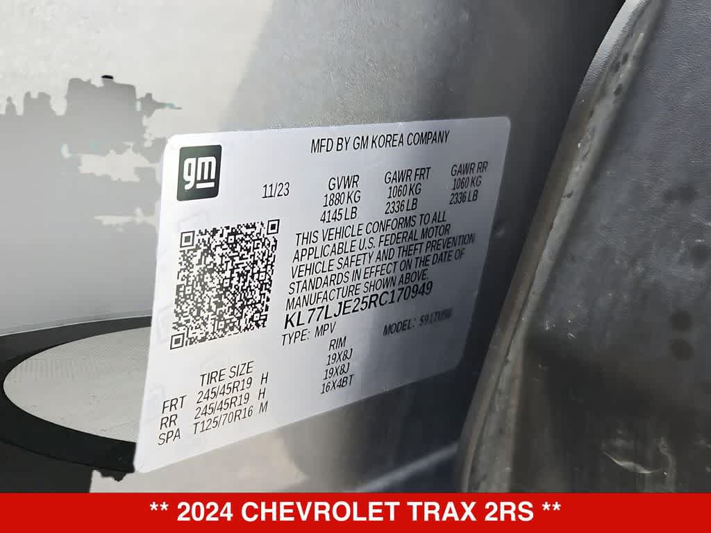 Used 2024 Chevrolet Trax RS FWD image 35