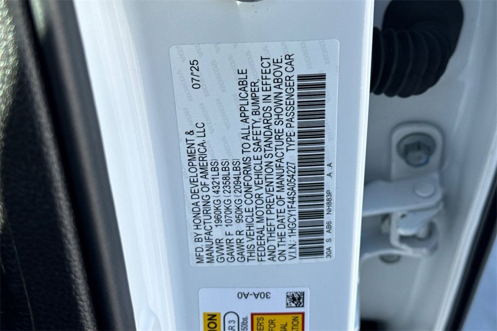Certified 2025 Honda Accord SE image 26