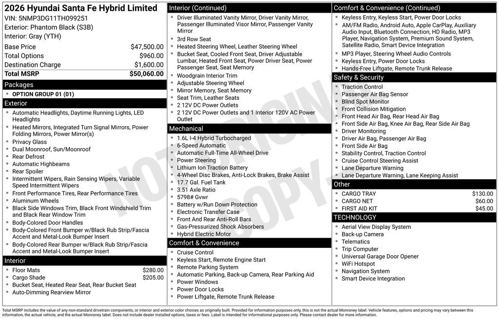 New 2026 Hyundai Santa Fe Limited AWD/4WD image 4