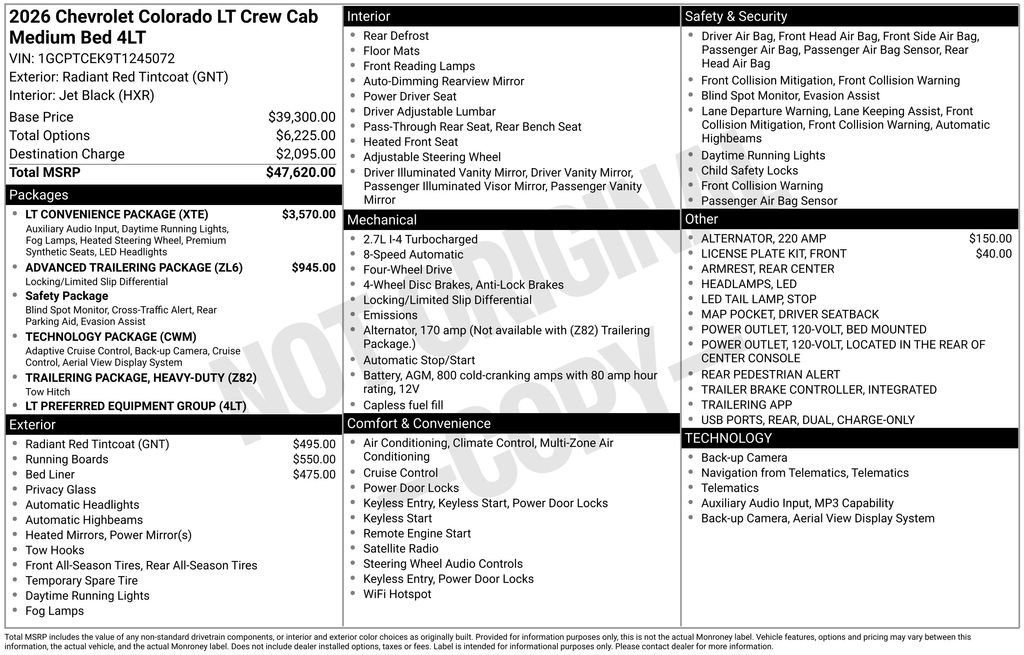 New 2026 Chevrolet Colorado LT w/ LT Convenience Package AWD/4WD image 23