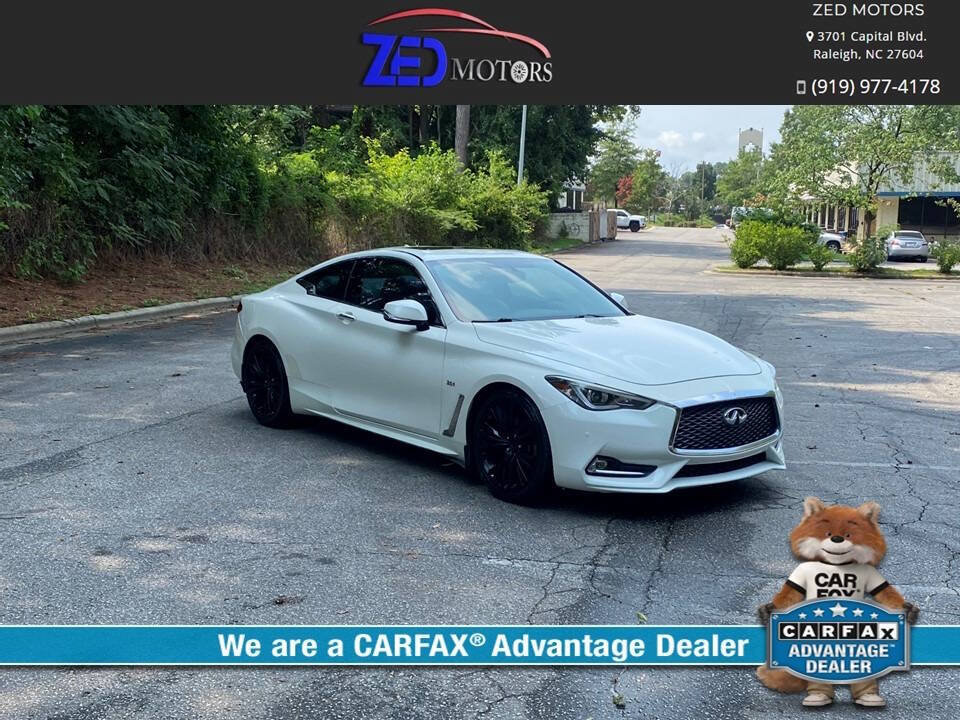 Used 2018 INFINITI Q60 3.0t Luxe w/ Sensory Package 3.0T Luxe RWD image 1