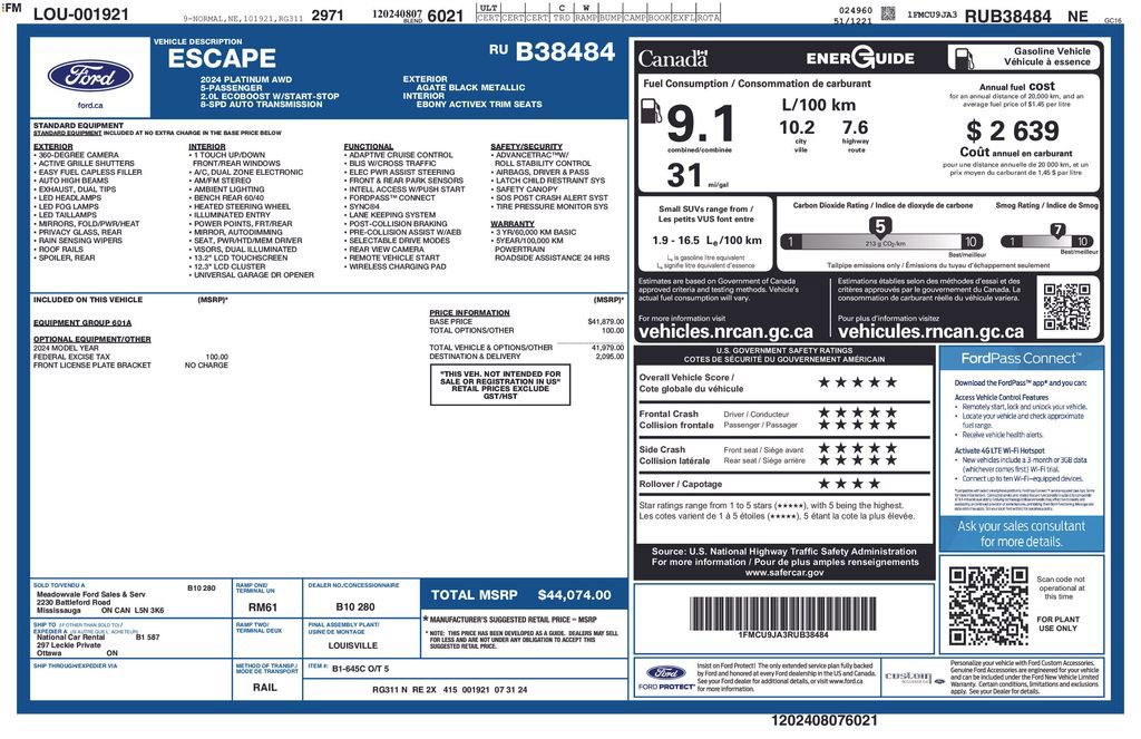 Used 2024 Ford Escape Platinum AWD/4WD image 6