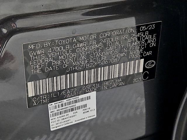 Used 2023 Lexus IS 350 F Sport w/ Memory Package RWD image 32
