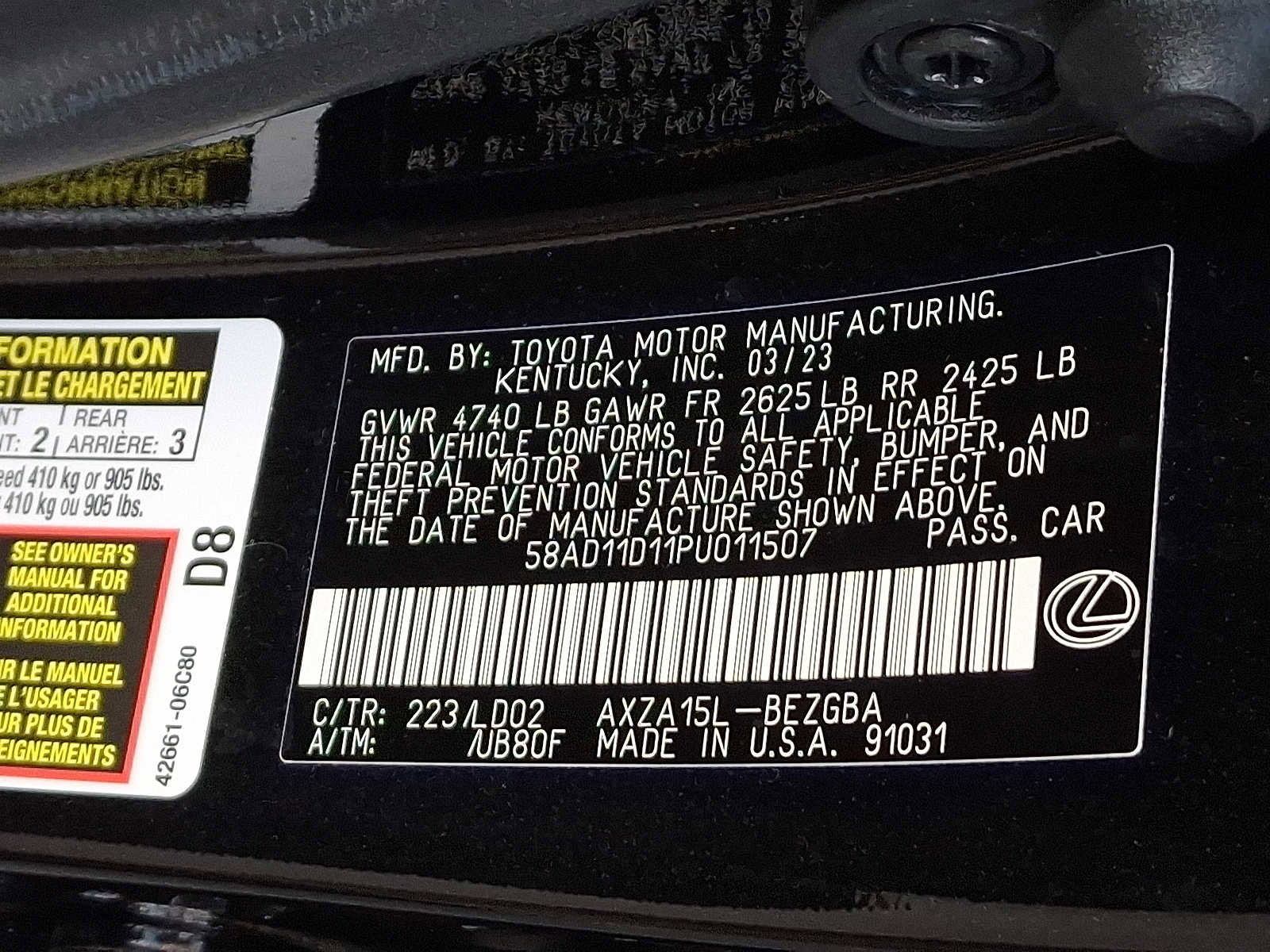 Used 2023 Lexus ES 250 w/ Premium Package image 27