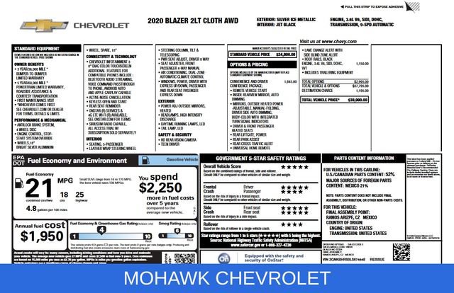 Certified 2020 Chevrolet Blazer LT AWD/4WD image 2