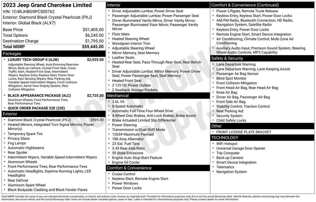 Used 2023 Jeep Grand Cherokee Limited w/ Luxury Tech Group II AWD/4WD image 8