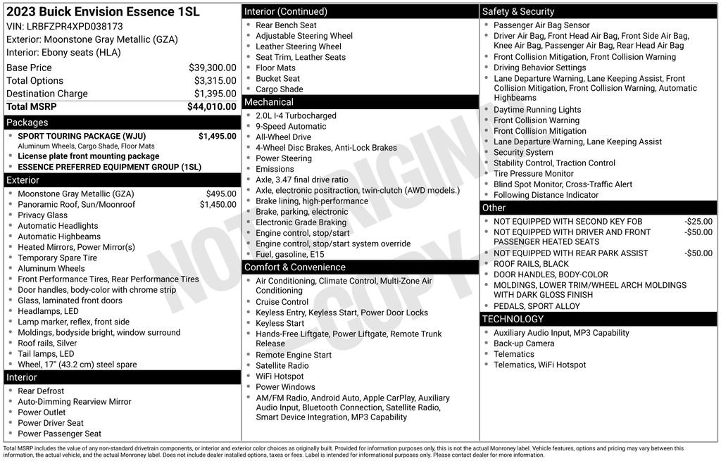 Used 2023 Buick Envision Essence w/ Sport Touring Package image 14