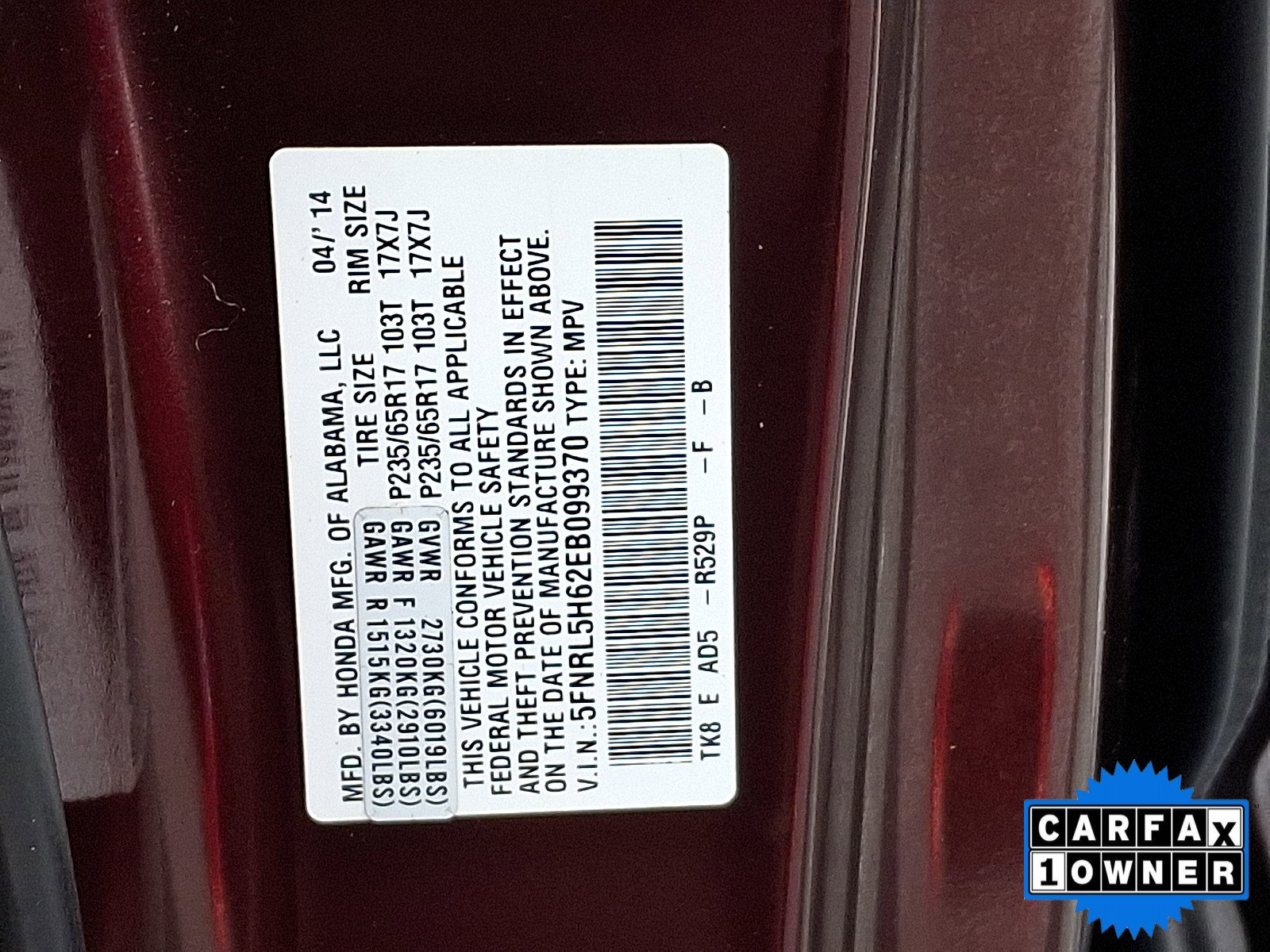 Used 2014 Honda Odyssey EX-L image 52