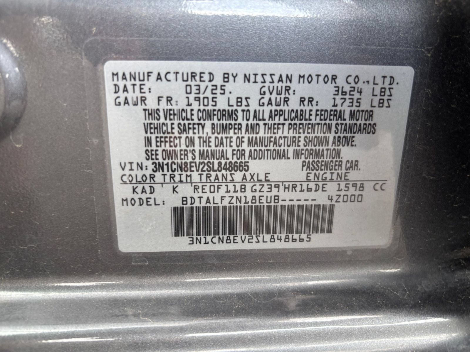 Used 2025 Nissan Versa SV FWD image 26