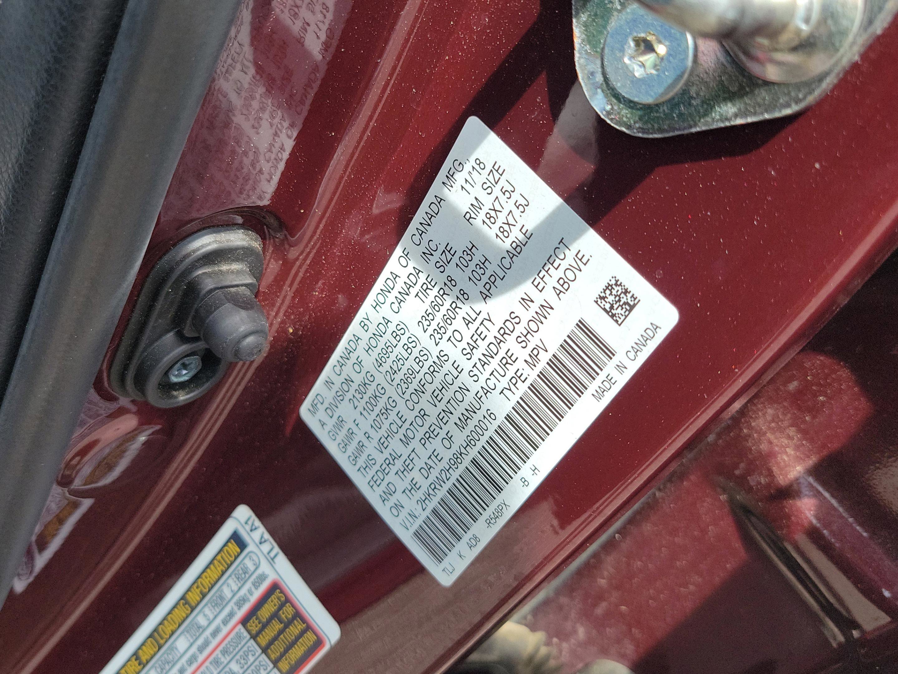 Used 2019 Honda CR-V Touring image 33