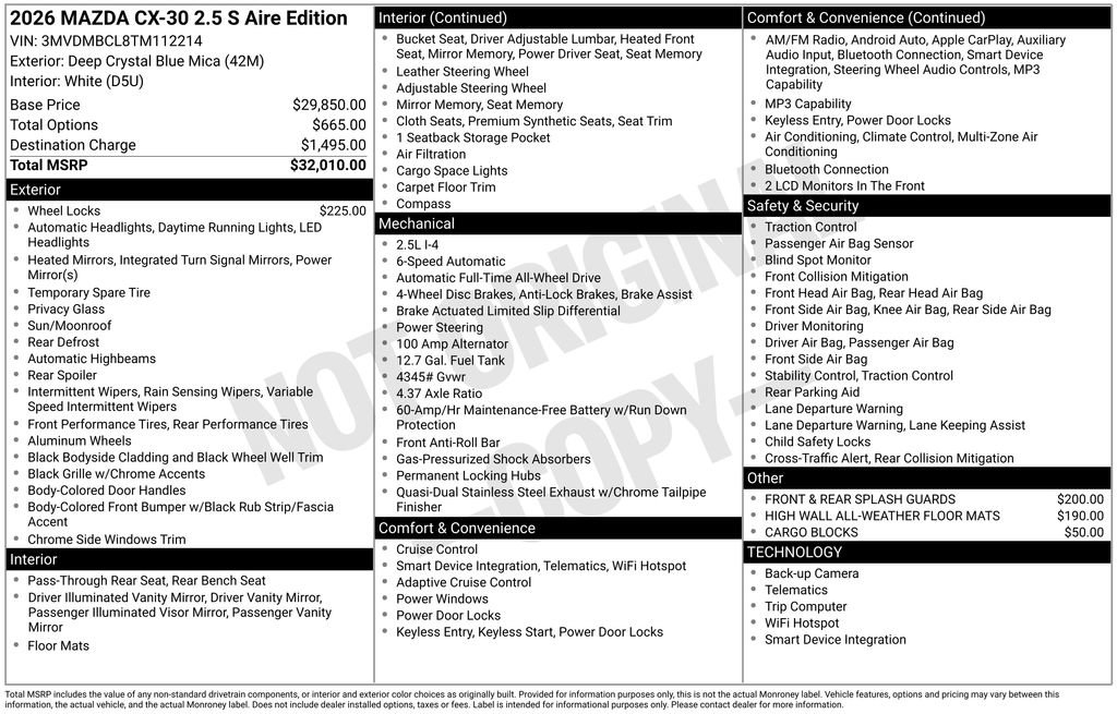 New 2026 MAZDA CX-30 AWD 2.5 S image 9