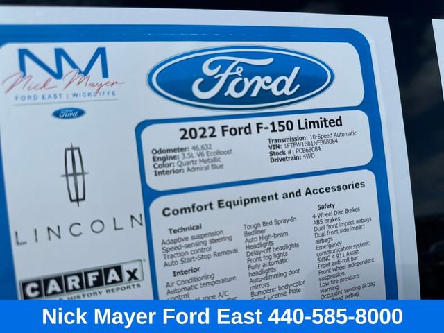 Used 2022 Ford F150 Limited image 16