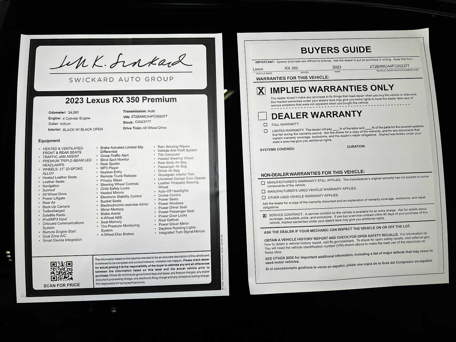 Used 2023 Lexus RX 350 Premium Plus image 45