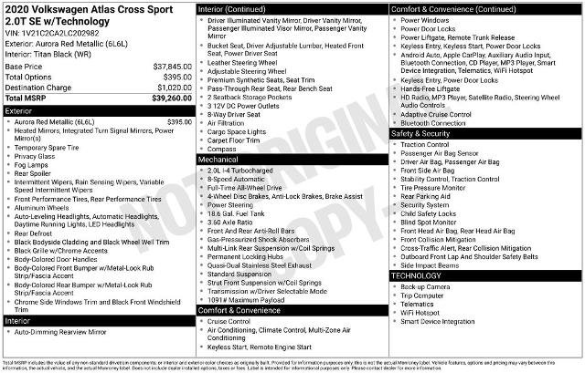 Used 2020 Volkswagen Atlas Cross Sport SE image 26