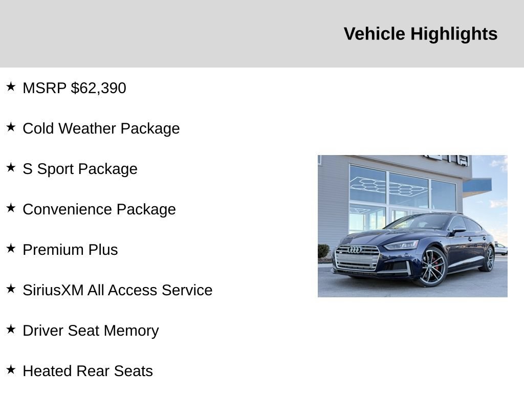Used 2019 Audi S5 Premium Plus w/ Premium Plus AWD/4WD image 2