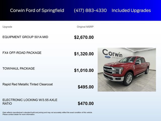 New 2025 Ford F150 Lariat w/ Equipment Group 501A Mid image 5