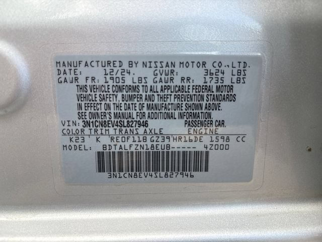 Certified 2025 Nissan Versa SV FWD image 27
