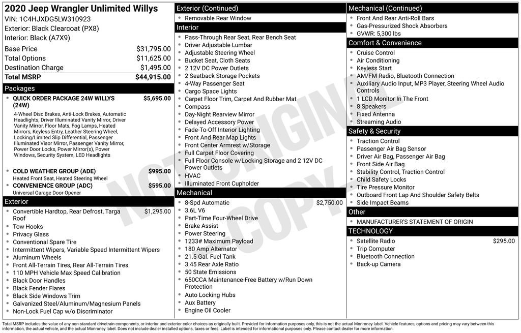 Used 2020 Jeep Wrangler Unlimited Sport image 32